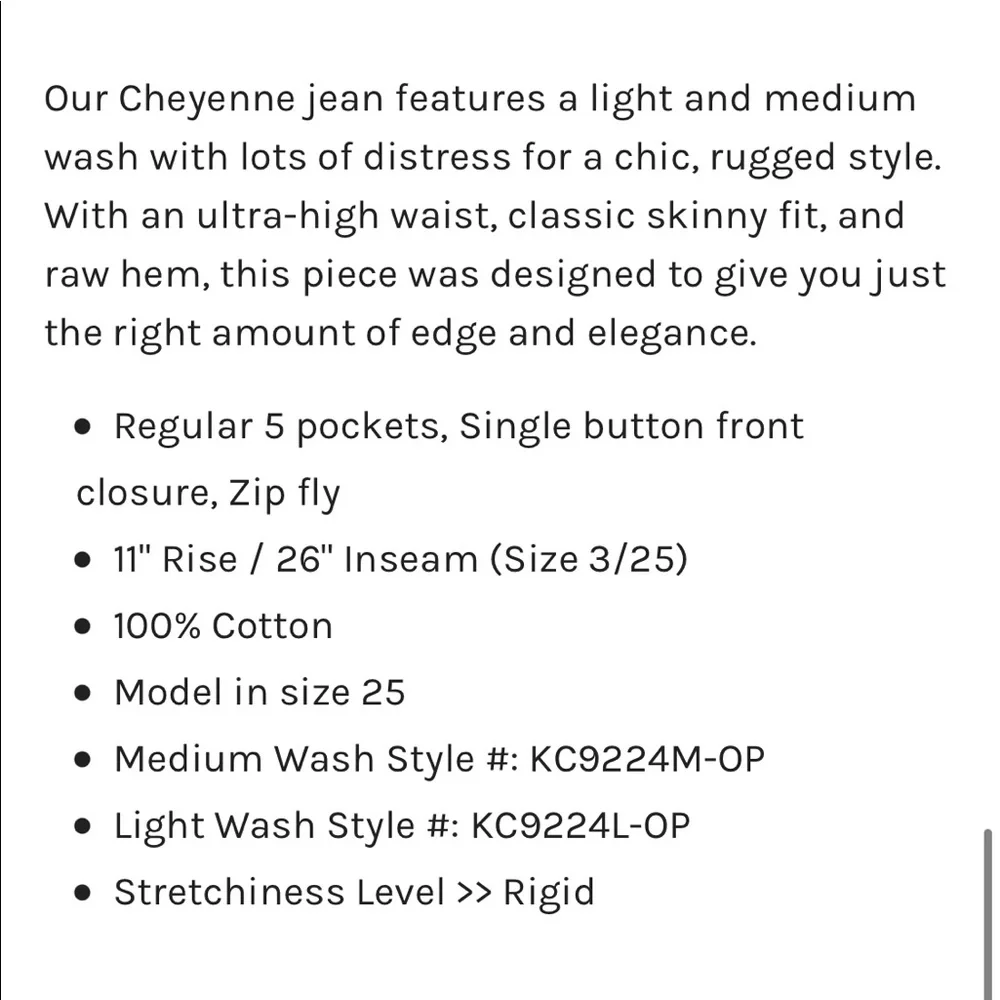 KanCan Ultra High Rise Ankle Skinny Jeans 'Cheyenne"  SZ 31 NWT - Picture 14 of 16